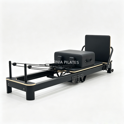 Quality Smart Aluminum Folding Pilates Apparatus Reformer With Fixed Footbar factory