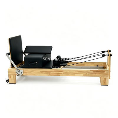 Quality Commercial Rubber Wooden Pilates Reformer Machine For Workout OEM factory