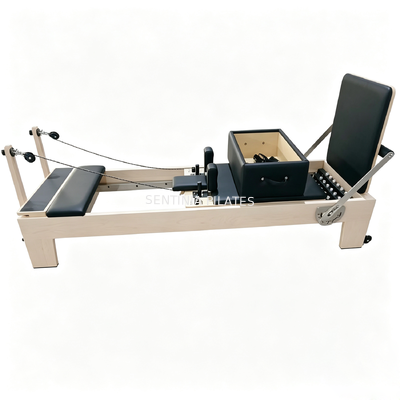 Quality Folding Maple Wooden Pilates Reformer Machine For Commercial Studios factory