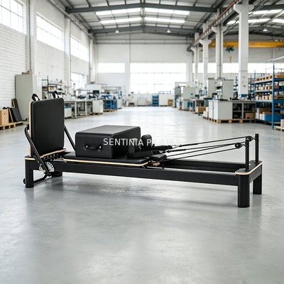 Quality Leather Upholstery Studio Pilates Reformer Machine Exercise Equipment Tear Resistant factory
