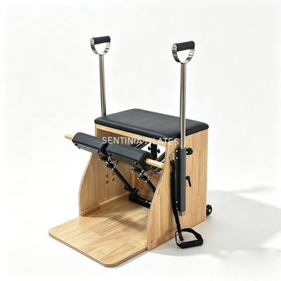 Quality Rubber Wood Beginner Yoga Pilates Equipment Wunda Chair Detachable factory