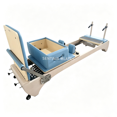 Quality Maple Wood Studio Pilates Reformer Machine Boat Shaped For Beginners Customizable factory