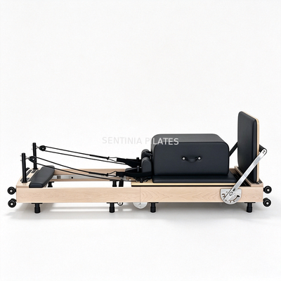 Quality Compact Folding Pilates Machine Reformer Microfiber Leather Upholstery Customized factory