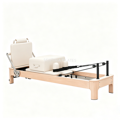 Quality Adjustable Beech Wooden Pilates Reformer Exercise Equipment For Commercial Home Studio factory