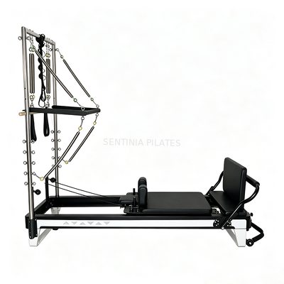 Quality Small Steel Pilates Reformer With Tower Machine Silent Wheels OEM factory