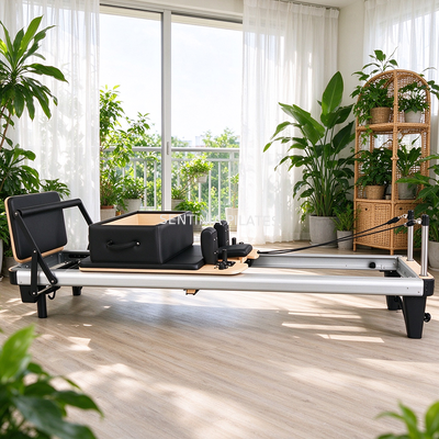 Quality Fixed Microfiber Leather Studio Pilates Reformer Machine For Workout 90kg factory