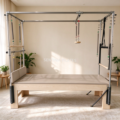 Quality Professional Private Maple Studio Pilates Reformer Machine Cadillac Bed Stainless Steel Tower factory