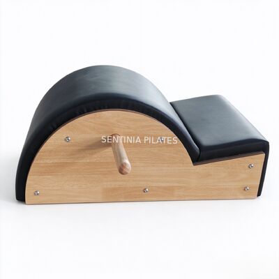 Quality Rubberwood Pilates Corrector Spine Barrel With Wooden Handles For Yoga Studio factory