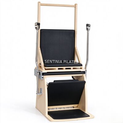 Quality Classical Pilates Wunda Chair High Back Solid Maple Wood yoga apparatus For Rehabilitation Training factory